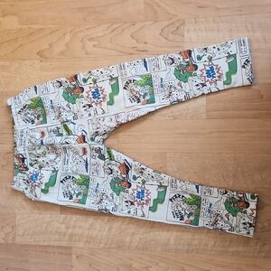 Zara NWOT Boys Pizza Comic Leggings
